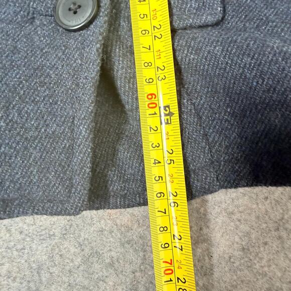 Zara Warm Wear TRF Pea Coat Women Dark Gray Black Wool Blend Lined Size Small - Picture 12 of 12